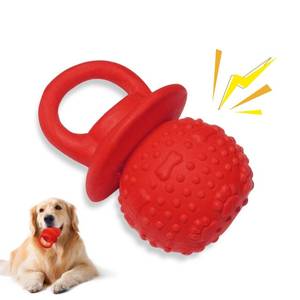 lot 7175 image: LLSPET Latex Chew Dog Toys, Novelty Squeaky Pacifier Dog Toys for Teething Puppies, Mild Chewing Small, Medium, Large Dogs, Pet Dogs Supplies Newborn Puppy Gift
