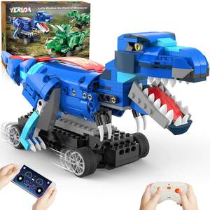 lot 7205 image: Yerloa Dinosaur Toys for Boys Age 8-12 5-7 6-7, Jurassic Building Kits for Kids 6 7 8 9 10 11 12  Year Old, 343 Pcs Remote Control STEM Projects Building Blocks Sets Educational Birthday Easter Gifts