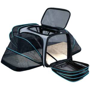 lot 7225 image: CatDog Airline Approved Expandable Pet Carrier for Small Pets - Removable Pad, Pockets, TSA Compliant