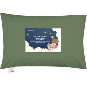 lot 7232 image: Toddler Pillow with Pillowcase - 13x18 My Little Dreamy Kids Travel Bed Pillows for Sleeping, Organic Cotton Small Pillowcase, Soft & Breathable, Machine Washable, Toddlers 2-5 years old(Jungle Green)