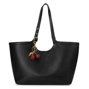 lot 7239 image: JQWSVE Faux Leather Tote Bags for Women Cherry Shoulder Handbag Large Capacity Work Tote Bag Weekender Bag Shopper Handbag