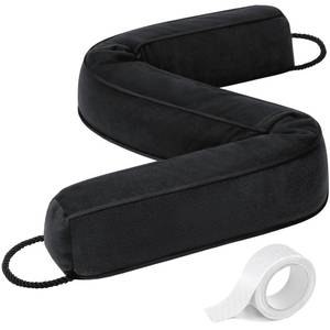 lot 7248 image: Comfyanno 38 Weighted Under Door Draft Stopper, Heavy Weight 2.2lb, Fits Large Door Gap up to 3, Block Cold Air Draft from Bottom Door, Fits Front, Bedroom, Interior Door, Easy to Install, Black