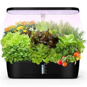 lot 7256 image: CYBSDF Indoor Garden Hydroponics Growing System 12 Pods, Indoor Herb Garden with LED Grow Light, Adjustable Height Up to 12inch, Hydroponics for Family