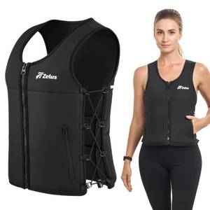 lot 7276 image: ZELUS Z-Fit Weighted Vest, 15lb. Weight Vest for Women Men with Adjustable Soft Iron Weights, Unisex Training Vest for Walking Strength Training, Workout Vest with Pockets Reflective Strip, Medium