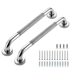 lot 7286 image: Grab Bars for Shower, 2 Pack 16-Inch Anti Slip Shower Handles for Elderly, Safety Shower Grab Bar, Stainless Steel Handicap Grab Bars for Bathroom (Polished Nickel 1 Diameter)