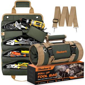 lot 7288 image: Valentines Day Gifts for Him, Roll Up Tool Bag, Mens Valentines Gifts for Men Dad Husband Him Boyfriend, Anniversary Birthday Gifts for Men, Portable Tool Organization for Mechanic Welding Electrician