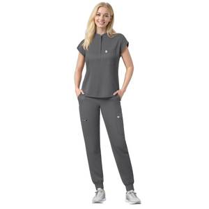 lot 7296 image: Eipnare Scrubs Set for Women Medical Uniform Nurse Suit, Anti-Wrinkle Scrub Top Jogger Pant&11 Pockets,4 Way Stretch Workwear medium