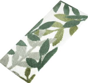 lot 7302 image: ZebraSmile Long Bathroom Runner Rugs- Green Leaves Bathmats Strong Water Aabsorbent Bath Rug with Non Slip Back Large Cute Bathroom Mat for Bathtub Shower Wash Basin 17.5x47 IN45x120 CM