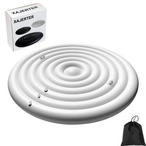 lot 7303 image: Inflatable Hot Tub Cover Round, Fits Saluspa Coleman Intex Cover, Thermal Insulated & Energy-Saving Weatherproof Protector, Unique Design Flexible Adjust Pool Cover Size Replacement-Life Time Support