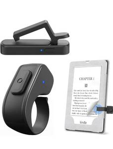 lot 7331 image: Page Turner Ring for Kindle,Remote Control for iPhone iPad Android Tablets E-Readers,Clicker Page Turner for Kindle Accessories for Camera Video Record&Shutter Selfie (Black)