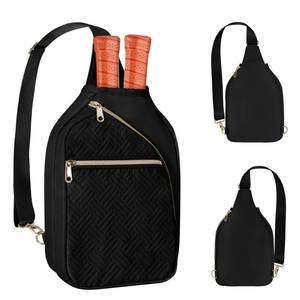 lot 7397 image: Prokva Pickleball Bag for Women, Pickleball Paddle Sling Bag, Pickle Ball Bag for Pickleball Accessories and Sport Gear, Black (Patent Design)