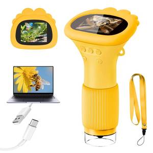 lot 7400 image: Acoath Microscope for Kids, 1000X Handheld Digital Miniscope with 2.0 Screen, Portable Pocket Microscope Education Toys Christmas Gifts for Age 3 4 5 6 7 8 9 10 Girls Boys