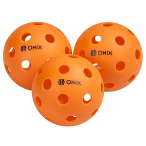 lot 7425 image: Recruit by ONIX Pickleball Pure Indoor Balls (Orange  3-Pack)  New  2.5 lb