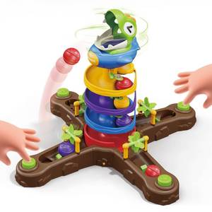 lot 7450 image: Dinosaur Ball Drop Toys for 3 4 5 6 7 8 Years Old Kids, Dino Spin Twister Toddlers Toy, Shoot Balls Toddler Montessori Toys Gifts for 1-6 Year Old Boys Girls, 4 Players PK Mode