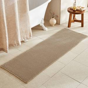 lot 7470 image: TYUU Waffle Runner Rug Bathroom, Long Boho Bathroom Rugs Non Slip Washable Super Absorbent Quick Dry Farmhouse Bath Mat, 72x24 Khaki