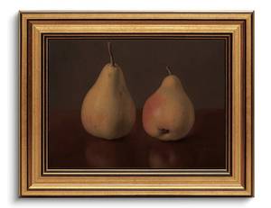 lot 7506 image: Gold Framed Wall Art Vintage Canvas Wall Art Pear Fruits Shelf Decor for Kitchen Artwork Prints Picture for Living Room Bedroom Farmhouse Bathroom Office Decor, 8x10