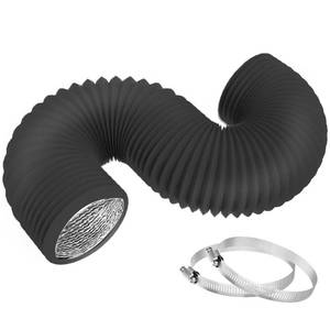 lot 7517 image: TEAIERXY 6 Inch 8 Feet Dryer Vent Hose,Flexible Insulated Air Ducting,Vent Hose PVC Aluminum Foil with 2 Clamps for HVAC Ventilation(Black)