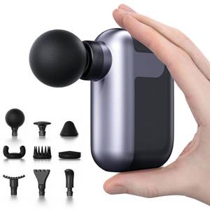 lot 7532 image: CYBPOK Mini Massage Gun with 10 Massage Heads, Percussion Deep Tissues Handheld Muscle Massager, 8mm Amplitude High-Intensity Massager Gun for Pain Relief for Office Gifts for Her, Home, Athletes