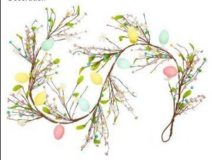 lot 26328 image: JUNEBRUSHS 6 FT Easter Egg Garland