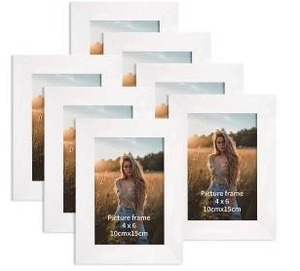 lot 26349 image: PETAFLOP 4x6 Picture Frame, Set of 7, White