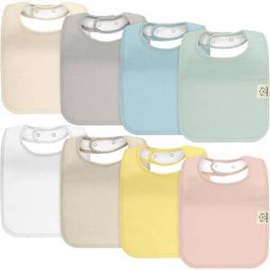 lot 26359 image: KeaBabies 8-Pack Organic Baby Bibs for Boys, Girls
