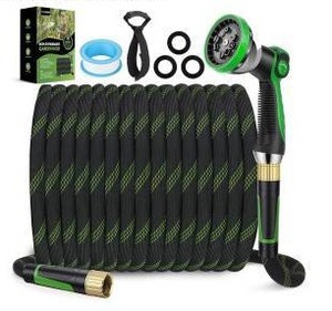 lot 26363 image: 25ft Expanding Garden Hose with Spray Nozzle