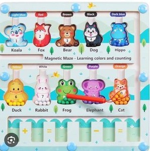 lot 26364 image: Animal Magnetic Maze Color Learning Board