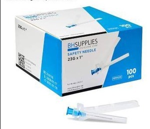 lot 26377 image: BH Supplies Safety Needles 23G x 1 inch, Box of 100