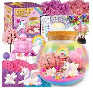 lot 26380 image: Unicorn Terrarium Craft Kit with LED Light