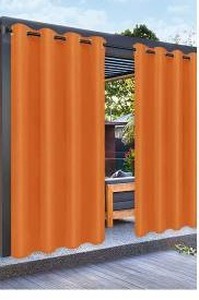 lot 26389 image: IndoorOutdoor Waterproof Curtains 2 Panels 52x132