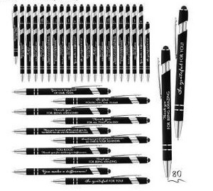 lot 26396 image: Lincia 80-Piece Motivational Ballpoint Pen Set