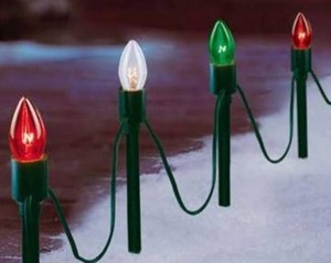 lot 26404 image: Multi-Color C9 Christmas Stake Lights Set