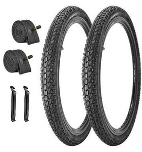 lot 39598 image: SIMEIQI 2 Pack 20 x1.75 Inch Bike Tires and Inner Tubes 20x1.752.125