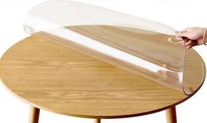 lot 39604 image: Round Table Cover, Clear