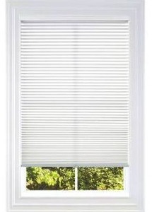 lot 39605 image: Cordless Cellular Shades, White, Approximately 43.25 Inch Wide