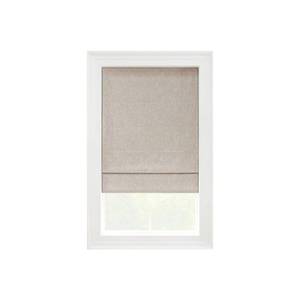 lot 39613 image: Eclipse Drew Cordless Roman Shade, Blackout 23 In Wide x 64 In Long in Linen