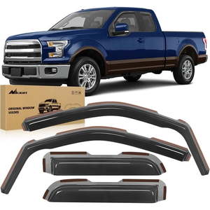 lot 39619 image: Nilight in Channel Rain Guards for Ford F150 2004-2014 Super Cab Original Window Deflectors Vent Window Visors-4PCS