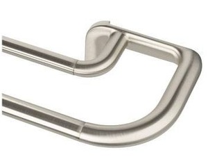 lot 39648 image: Umbra Twilight Double Curtain Rod Set, Wrap Around Design Ideal for Blackout or Room Darkening Panels, 66-144 Inch