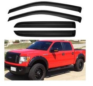 lot 39668 image: Ford F150 Crew CabSVT Raptor Super Crew Window Visors Rain Guards 2009-2014, 2 sets