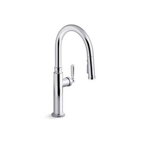 Kohler Edalyn By Studio McGee Single Handle Pull Down Sprayer Kitchen Faucet With Sprayhead in Polished Chrome