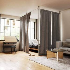lot 39674 image: Umbra Anywhere Expandable Rod Curtain Rod & Room Divider 36-66