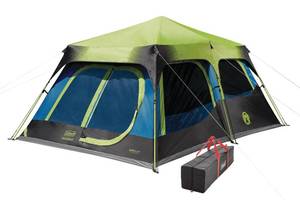 lot 39693 image: Coleman 46810 Person Instant Camping Tent with 1-Minute Setup, Large Family Tent with Pre-Attached Poles, Air Vent, & Carry Bag, Sets Up in About 60 Seconds