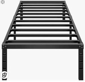 lot 39705 image: 14-Inch Twin Metal Platform Bed Frame