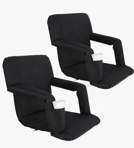 lot 39760 image: Set of 2 Black Stadium Seats