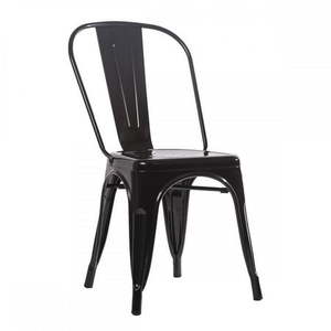 lot 39770 image: Metal Frame Tolix Style Bar Stool Industrial Chair, Set of 3