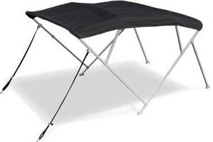 lot 39792 image: 4 Bow Bimini Top With Frame, Black