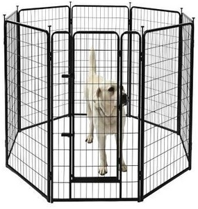 lot 39801 image: 8-Panel Metal Dog Exercise Playpen with Door