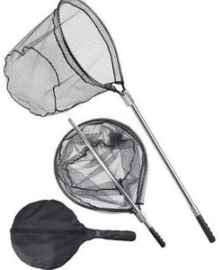 lot 39805 image: Telescoping Fishing Landing Net with Storage Bag, Extends from 70-94 in and has a net depth of 27.5 in