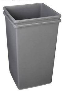 lot 39813 image: Grey Plastic Waste Bins - 25 Gallon Set of 2