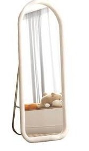 lot 39817 image: Full Length Floor Mirror with Rounded Frame